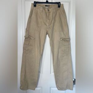 Fashion Nova denim khaki cargos size 5